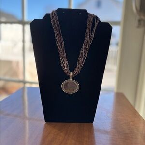 Amethyst beaded necklace